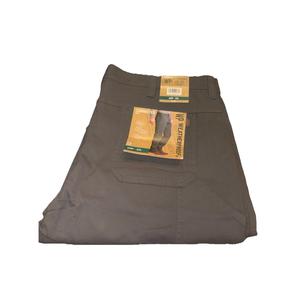 NWT Men's 066 Charcoal WEATHERPROOF Commuter Pants Size *40X30*
